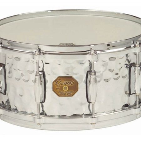 13 x 6 Snare Drum 6Lug Hammered Chrome Over Brass
