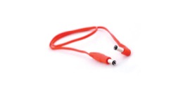 AC cable red (2,1-2,5), 50 cm