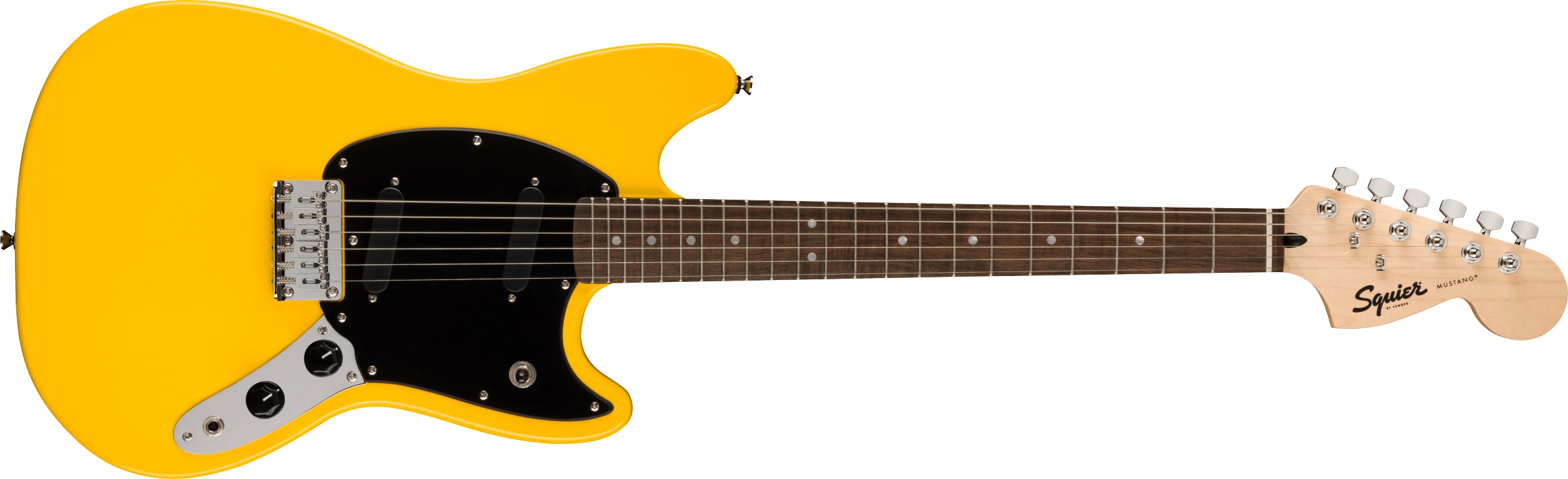 Squier Sonic Mustang Laurel Fingerboard Black Pickguard Graffiti Yello