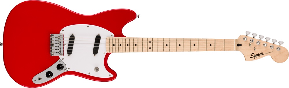 Squier Sonic Mustang MN White Pickguard Torino Red